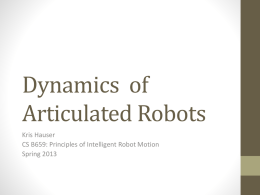 Dynamics of rigid bodies and of articulated robots