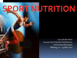 Sport Nutrition - Leny Budhi Harti