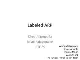 Labeled ARP - IETF Tools