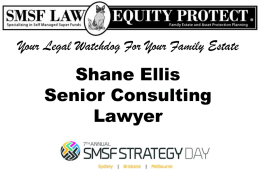 Shane Ellis - SMSF Strategy Day