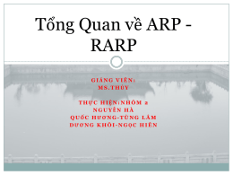 Tổng Quan về ARP -RARP