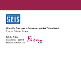 Presentaci&oacute;n Gabriel Antoja para Foro SEIS de Gobernanza TIC en