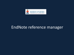 EndNote reference manager