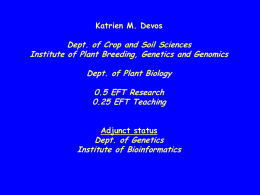 Katrien Devos - Department of Crop and Soil Sciences