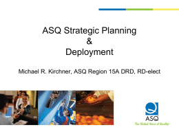 ASQ Strategic Planning & Deployment