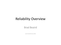 Reliability Defining - Designing