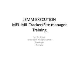 JEMM MELMIL Tracker Training Slides