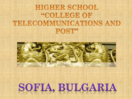 College of Telecommunications and Post, Sofia