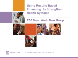 World Bank presentation - International Health Partnership