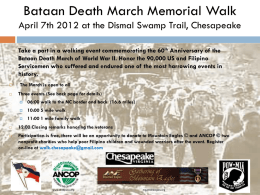 Bataan Death March Memorial Walk April 7th 2012 at the Dismal