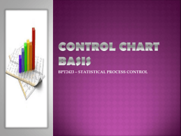STATISTICAL BASIS OF THE CONTROL CHART