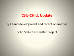 CSU-CHILL Update - Colorado State University