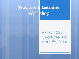 ASA Teaching & Learning Preconference Workshop
