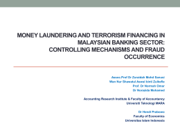 Money Laundering and Terrorism Financing in Malaysian Banking