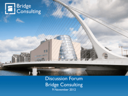 Bridge Directors Forum 9 November 2012