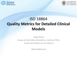 ISO 18864: Métricas de calidad para los Modelos Clínicos Detallados