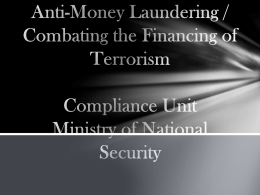 Anti-Money Laundering- AREA presentation