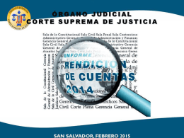 Informe de labores 2014 - Corte Suprema de Justicia
