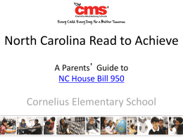 A Parent`s Guide to NC House Bill 950