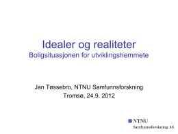 Idealer og realiteter - Jan Tøssebro