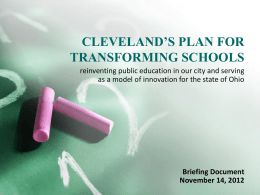 Briefing Document - Cleveland Metropolitan School District