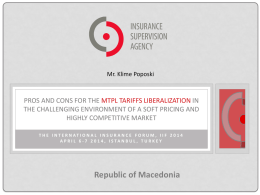 Albania MTPL ratios - The International Insurance Forum