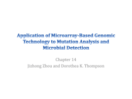 Application of Microarray- Based Genomic Technology to Mutation