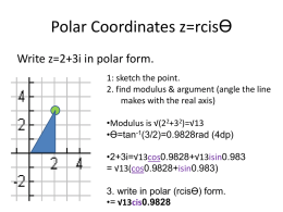 Polar Form rcis* - Math-HS