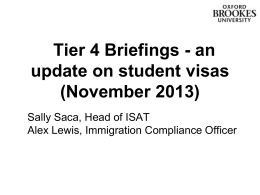 Tier 4 Briefings - an update on student visas