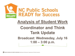 7.16.14 ASW Think Tank and Coordinator Update