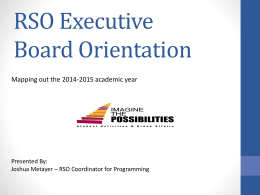 RSO Orientation 2014 - Loyola University Chicago