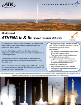 Modernized ATHENA Ic & IIc Space Launch