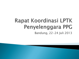 Hasil Rakor PPG Bandung