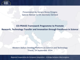 P5) CEI-PRAISE Framework Programme - Danube