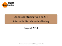 Alternativ läs- och skrivinlärning - Arvika