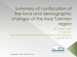 Turkmens in Iraq - the Iraqi Turkmen Human Rights Research