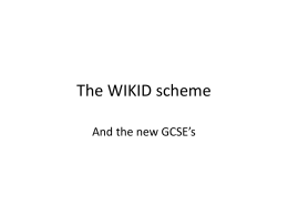 The WIKID scheme