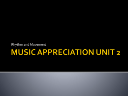 MUSIC APPRECIATION UNIT 2