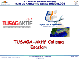 TUSAGA-Aktif Çalışma Esasları - Tapu ve Kadastro Genel Müdürlüğü