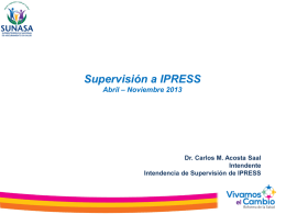Presentación de PowerPoint - Superintendencia Nacional de Salud