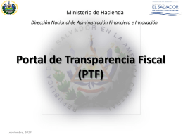 Portal de Transparencia Fiscal (PTF)