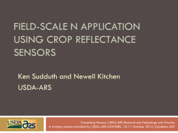 Field-scale Nitrogen Application Using Crop Reflectance Sensors