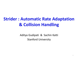 Strider : Automatic Rate Adaptation & Collision Handling