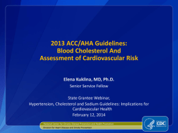 2013 ACC/AHA Guidelines - National Association of Chronic