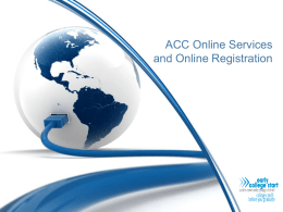 ACC Online Services and Online Registration