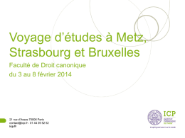 Voyage d*études à Metz, Strasbourg et Bruxelles