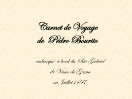 Carnet de Voyage de Pédro Bourito - Centre de Documentation et d