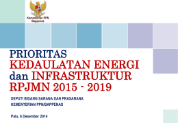 Matriks Proyek Strategis Provinsi Sulawesi Tengah 2015 – 2019