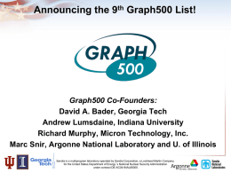 Announcing the 3rd Graph500 List!