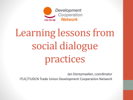 CSO participation: can we learn lessons from social dialogue